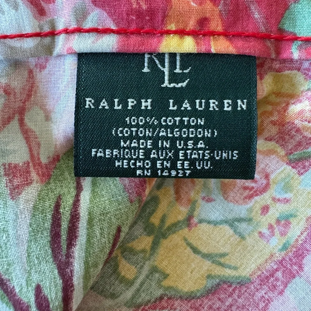 Ralph Lauren Pink Floral Curtain Panel